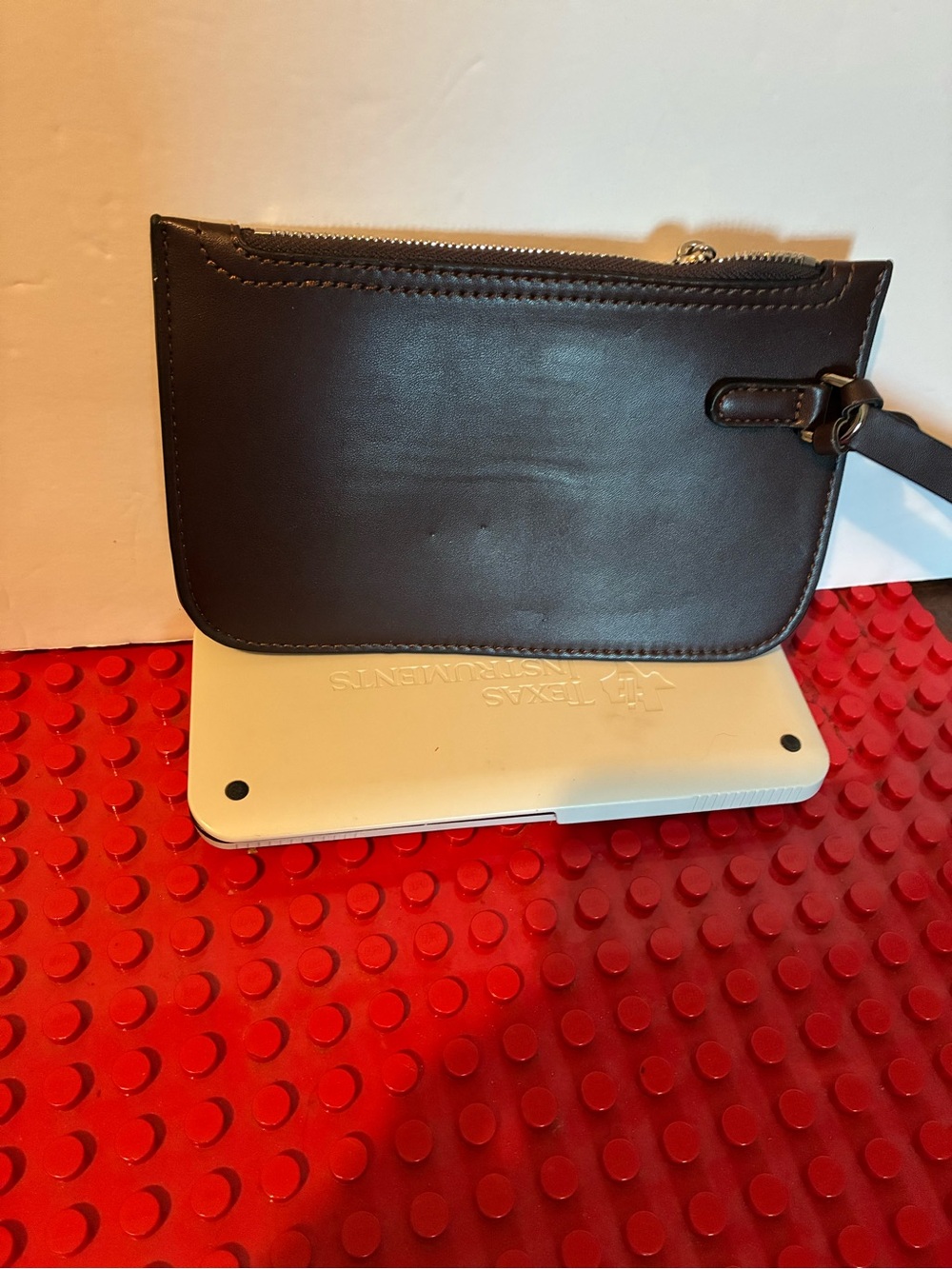 Louis Vuitton Brown Leather Zip Wristlet Pouch - Picture 3 of 6